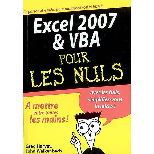 Excel 2007 & VBA pour les nuls · Occasion