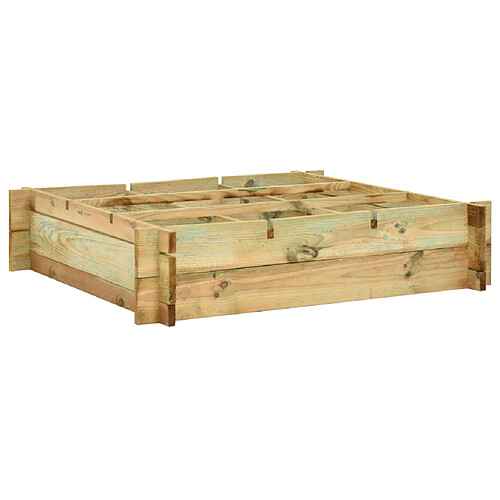 vidaXL Lit surélevé 90 x 90 x 20 cm Bois imprégné