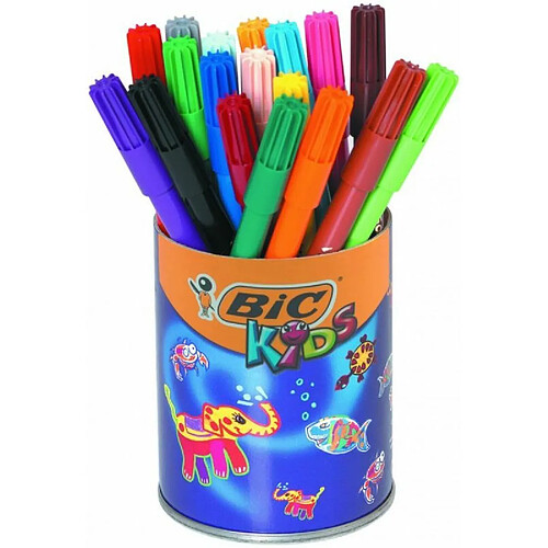 Bic Kids Visa 829012 Pot de 36 Feutres de coloriage Pointe fine Assortis