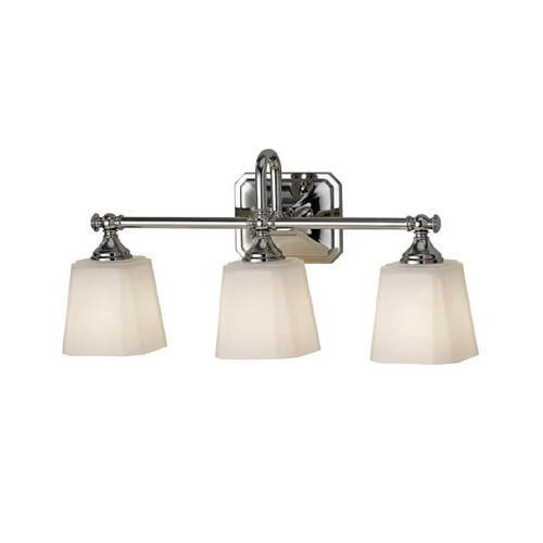 Elstead Lighting Lampe pour Mirroir Salle de bains Concord Acier,Verre dépoli Chrome poli