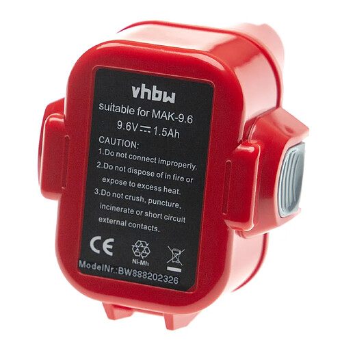 vhbw Batterie compatible avec Makita DA392DWF, DA392DZ, ML903 outil électrique (1500mAh NiMH 9,6V)