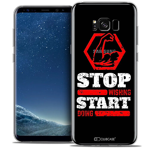 Caseink Coque Housse Etui Samsung Galaxy S8 (G950) [Crystal Gel HD Collection Quote Design Start Doing - Souple - Ultra Fin - Imprimé en France]