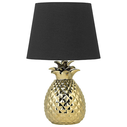 Beliani Lampe à poser PINEAPPLE Céramique Doré