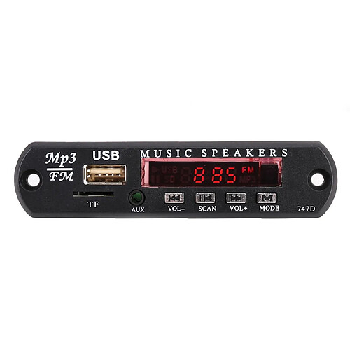 Accessoire Autoradio Bluetooth MP3 USB AUX FM Radio Avec Télécommande LED YONIS