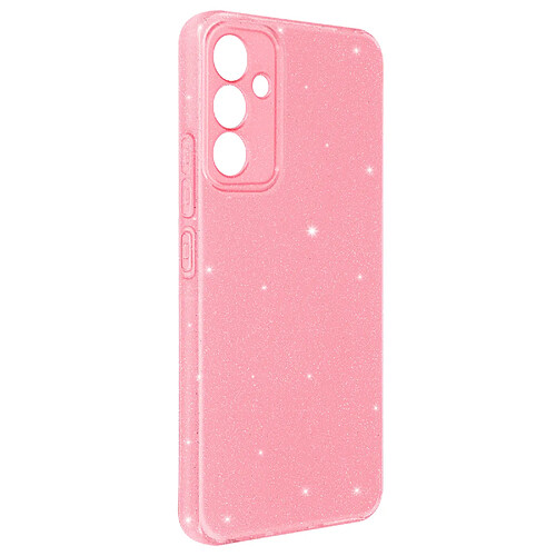 Avizar Coque pour Samsung S24 Plus Silicone Design Pailleté Caméra Protégée Rose