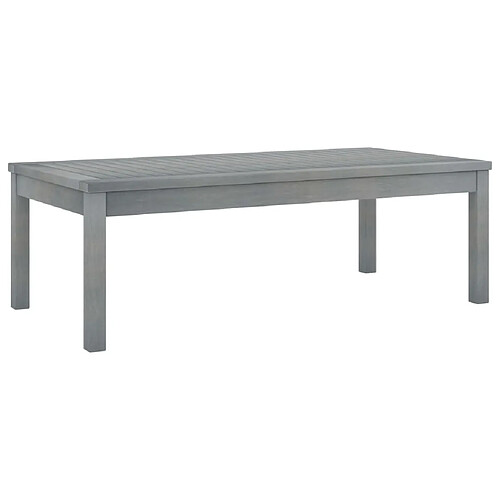 Maison Chic Table basse,Table Console Table d'appoint, Table pour salon 100x50x33 cm Gris Bois d'acacia solide -MN23730