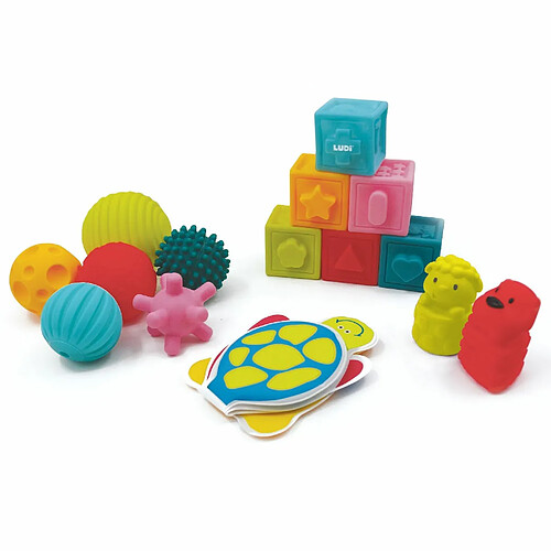 Ludi / Jbm Coffret éveil sensoriel Livre Cubes Balles - Ludi jouets