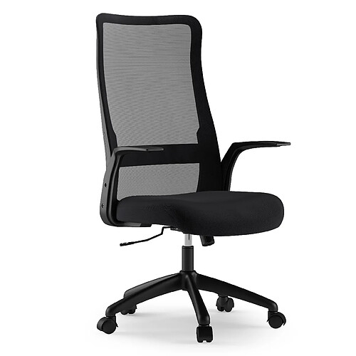 Sense7 Juno chaise de bureau ergonomique, chaise de bureau avec soutien lombaire, office chair réglable en hauteur, noir