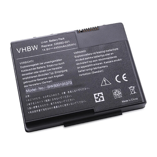 vhbw Batterie compatible avec HP Pavilion zt3001US (DM783AR), zt3007LA (DR204A), zt3010AP (DR242A) laptop (4400mAh, 14,8V, Li-ion)