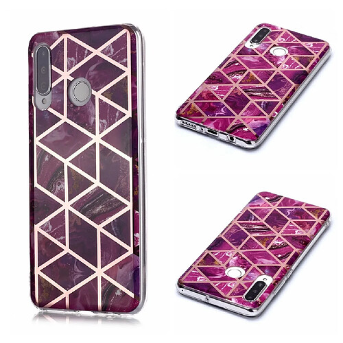 Coque en TPU motif de marbre imd rose pour votre Huawei P30 Lite/Nova 4e