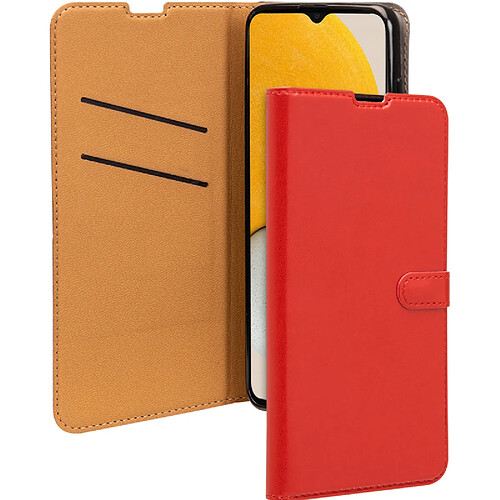 Bigben Etui Folio Wallet rouge avec languette de fermeture pour Samsung Galaxy A13 4G