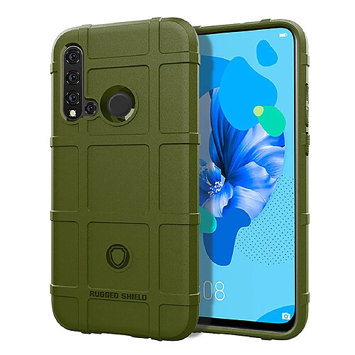 Wewoo Coque Souple TPU Antichoc à Couverture Complète pour Huawei Nova 5i Vert Armée