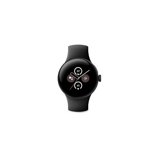 Montre connectée Google Pixel Watch 2 Boîtier en aluminium Noir Mat Bracelet sport Noir Volcanique 4G LTE