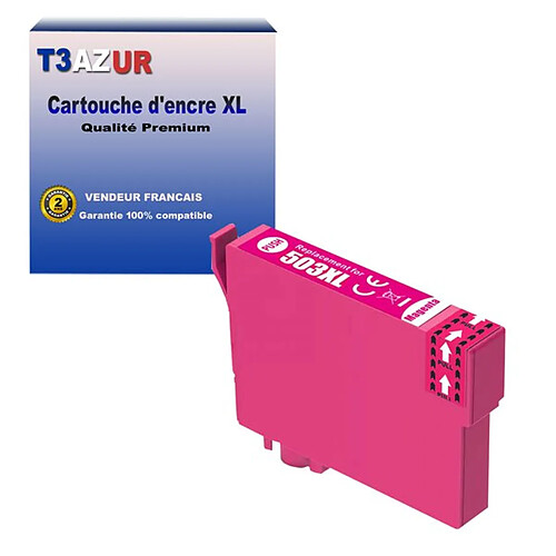 T3Azur Cartouche compatible Epson 503 XL pour Epson Expression Home XP-5200, XP-5205, WorkForce WF-2960DWF, WF-2965DWF Magenta