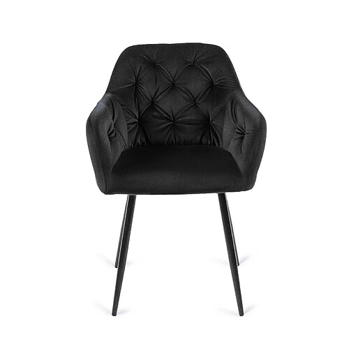 Vivaldi Chaise VIKI Noir Velours