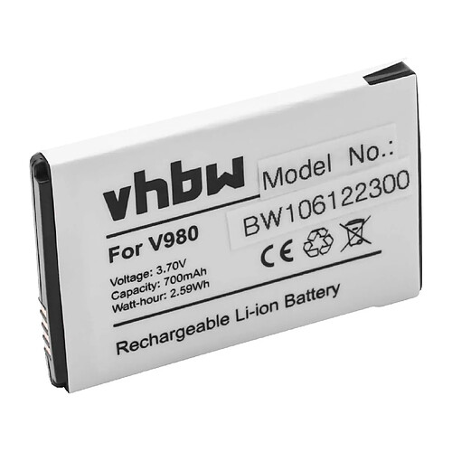 vhbw Batterie de remplacement compatible avec Motorola W375, W377, W510, Wilder, W218 mobil, smartphone (700mAh, 3.7V, Li-Ion)