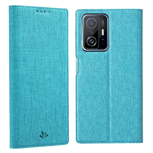 Etui en PU VILI fermeture automatique magnétique avec support et porte-carte bleu pour votre Xiaomi 11T/11T Pro