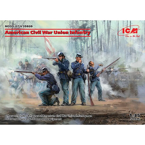 Icm Figurine Mignature American Civil War Union Infantry