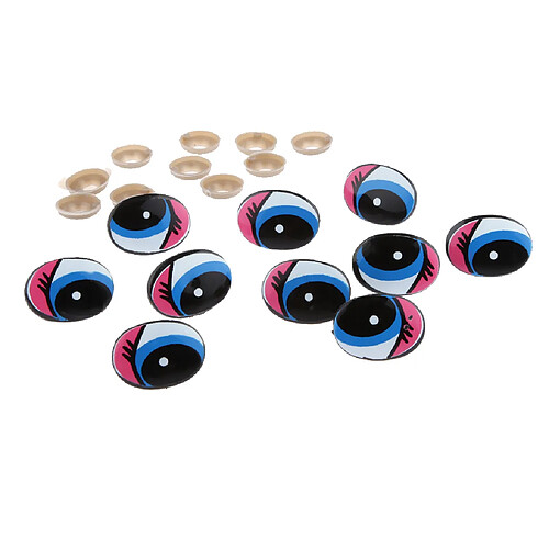 5 Paires Yeux de Sécurité Plastique Cartoon Yeux Mobiles DIY pr Ours Poupée Artisanat Marionnettes