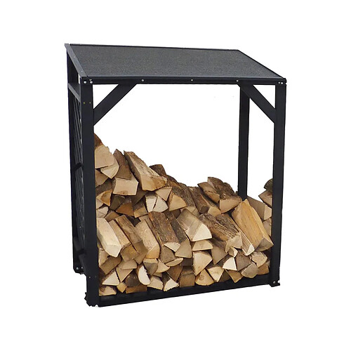 Ideanature Extension bûcher treillis en bois Black edition.