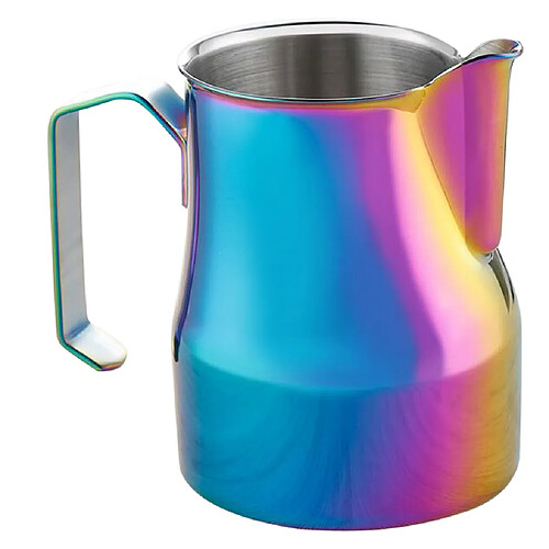 café en acier inoxydable moussant pot à lait tirer fleur cylindre tasse 550ml coloré