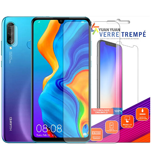 Verre trempé pour Huawei P30 Lite + Verre Trempé Camera Arrière Protecteur - 9H Film Protection en Verre Trempé - Visiodirect -