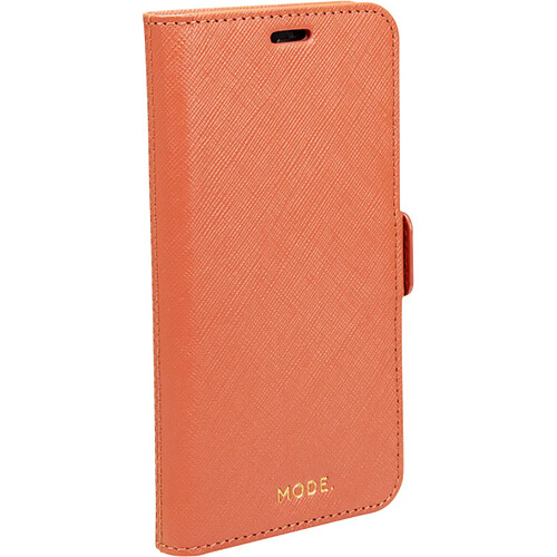 Alpexe Etui folio Mode en cuir Rusty rose pour iPhone XR