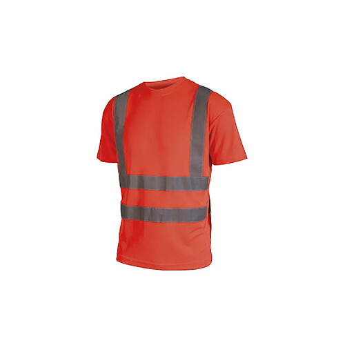 Cepovett T-shirt haute visibilité - Manches courtes - Rouge fluo - 4XL