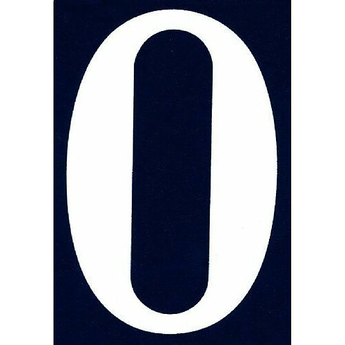 Symbol NA00 Numéro rue pvc adhésif 110 x 40 mm Chiffre 0