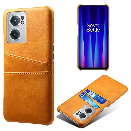 Coque en TPU + PU avec porte-cartes, orange pour OnePlus Nord CE 2 5G