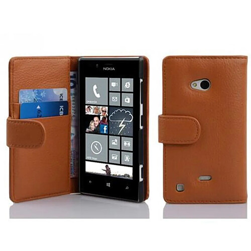 Cadorabo Coque Nokia Lumia 720 Etui en Brun