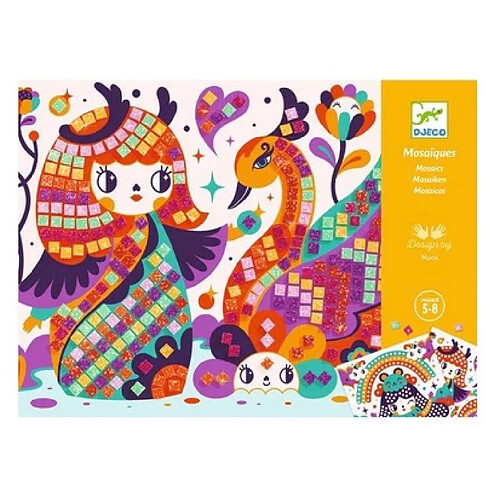 Djeco coffret mosaiques kokeshi