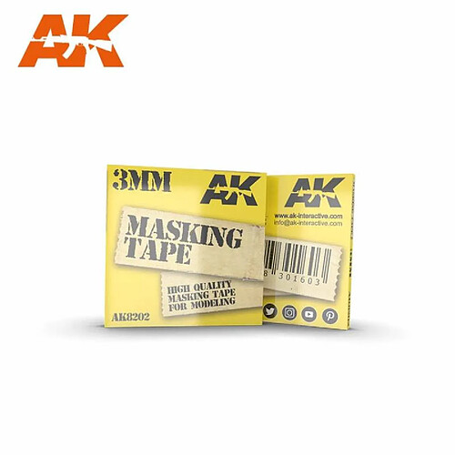 Ak Interactive Masking Tape: 3mm - Accessoire Maquette