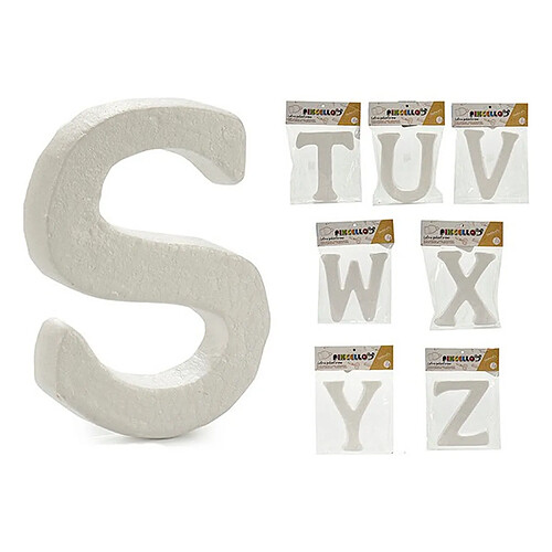 Lettres STUVWXYZ Blanc polystyrène (2 x 23 x 17 cm) (8 pcs)