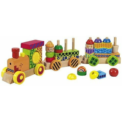 Eichhorn - 100002236 - Train musical coloré avec fonction son et lumière - 28 pièces - 59 cm Import Allemagne