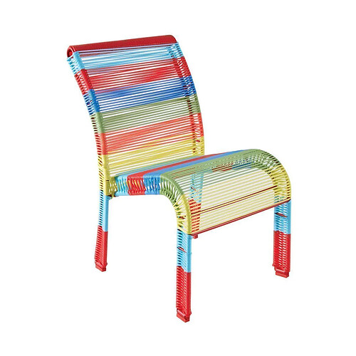 Aubry Gaspard Chaise enfant en polyrésine multicolore.