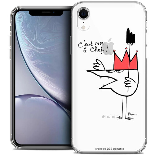 Caseink Coque Housse Etui Apple iPhone Xr (6.1 ) [Crystal Gel HD Collection Les Shadoks ? Design Le Chef - Souple - Ultra Fin - Imprimé en France]