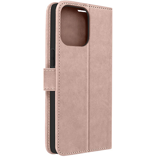 Avizar Étui Mandala Fleur pour iPhone 14 Pro Max Portefeuille Support vidéo Rose Gold