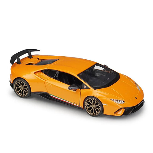 Universal 1: 24 Lamborghini Hurricane Show Métal Luxury Car Moulding Pull-back Model Toy Collection Cadeaux de Noël | Moulding Toy Car(Jaune)