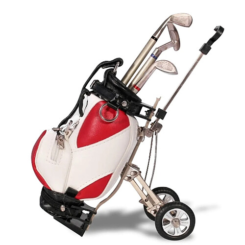 Totalcadeau 3 stylos clubs de golfeur dans sac de golf rouge