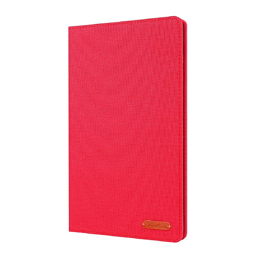 Wewoo Housse Coque Pour Galaxy Tab a 10.1 2019 Étui en cuir PU T510 / T515 Teature avec à rabat horizontal porte-carte et fentes cartes rouge