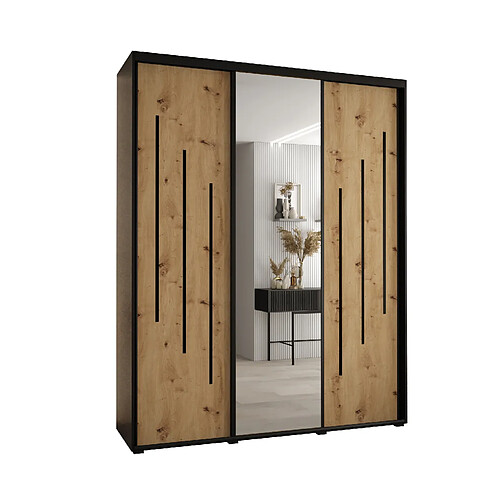 Abiks Meble Armoire DAVOS 9 À Portes Coulissantes 235,2/200/45 3 Portes