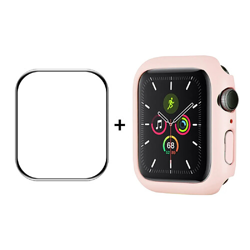 Enkay Coque en TPU caoutchoutée rose pour votre Apple Watch Series 7 45mm