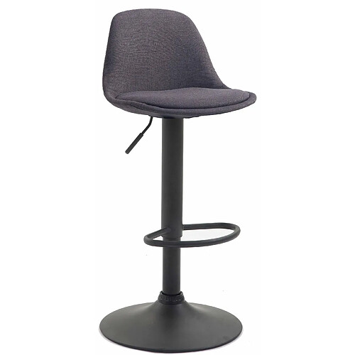 Non Tabouret de bar Kiel tissu noir