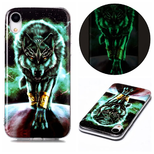 Coque en TPU noctilucent flexible Loup pour votre Apple iPhone XR 6.1 pouces