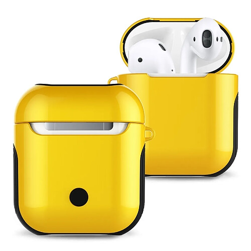 Wewoo Coque Protection Etui vernis pour ecouteurs Bluetooth Sac de rangement anti-perte pour AirPods (Jaune)