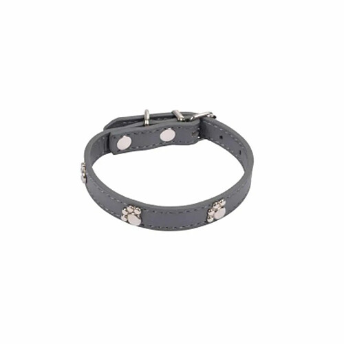 Paris Prix Collier Fantaisie pour Chien Pattes 30cm Anthracite