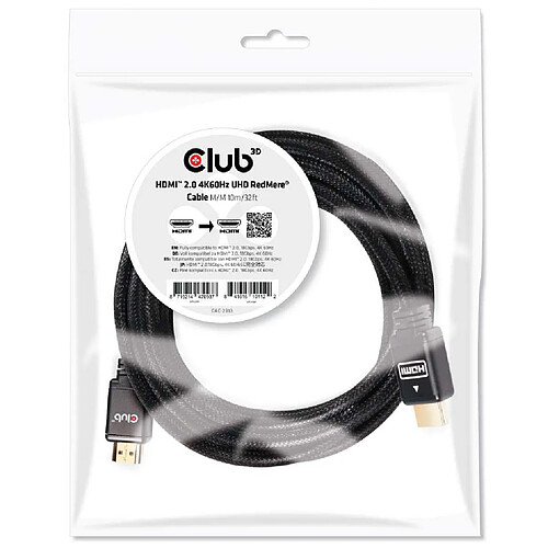 Club 3D CLUB3D HDMI 2.0 4K60Hz RedMere cable 10m/32.8ft