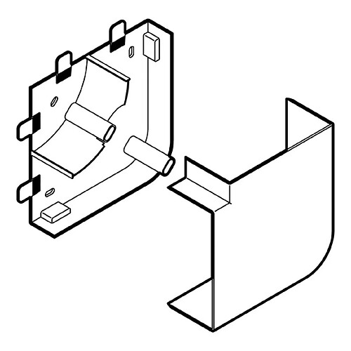 angle plat - logix - 160 x 50 - blanc artic - planet wattohm 48015