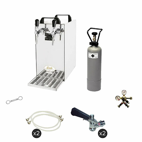 ich-zapfe Ensemble complet - Tireuse a biere - Kontakt 40 machine a biere, 2 lignes, 50 litres/h, KEG:Type S, KEG 2:Type S